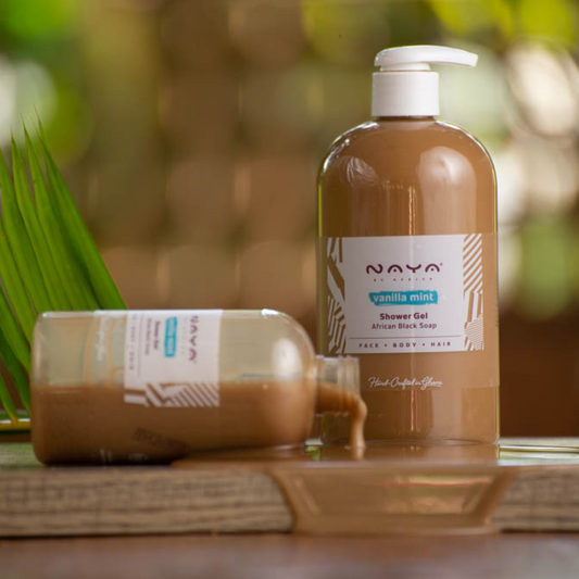 Vanilla Mint African Black Soap Shower Gel