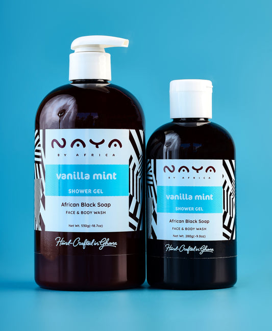 Vanilla Mint African Black Soap Shower Gel